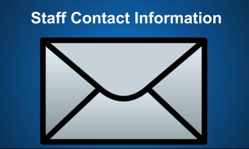 Staff Contact Information  